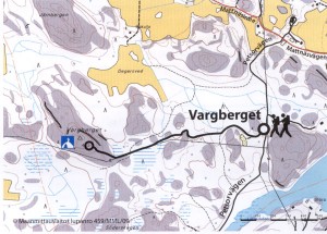 Vargberget walk way map