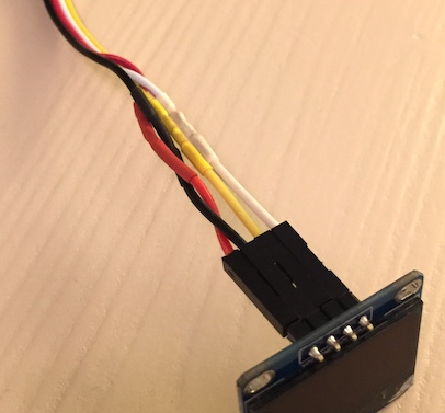 cheap Grove 0.96" OLED display with jumper wires